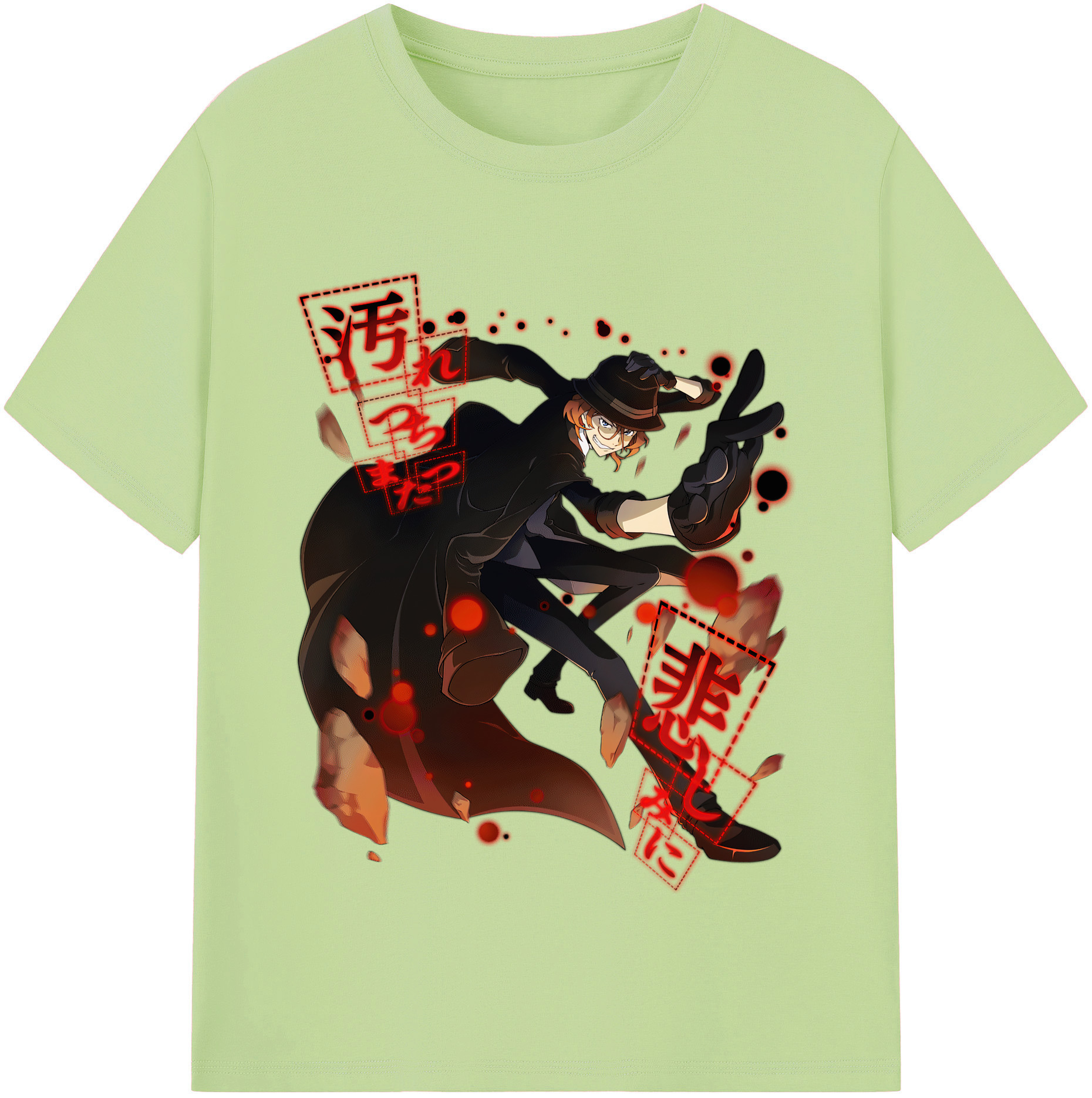 （画像用） 文豪ストレイドッグス Bungo Stray Dogs 綿100％半袖Tシャツ（フロントプリント）
